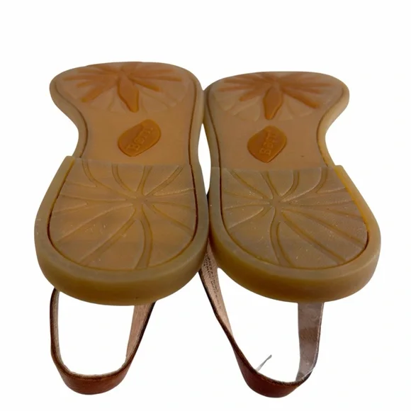 Born Lake Braided Leather Thong Strap Flat Sandals in Cognac Size 8M - Picture 12 of 16